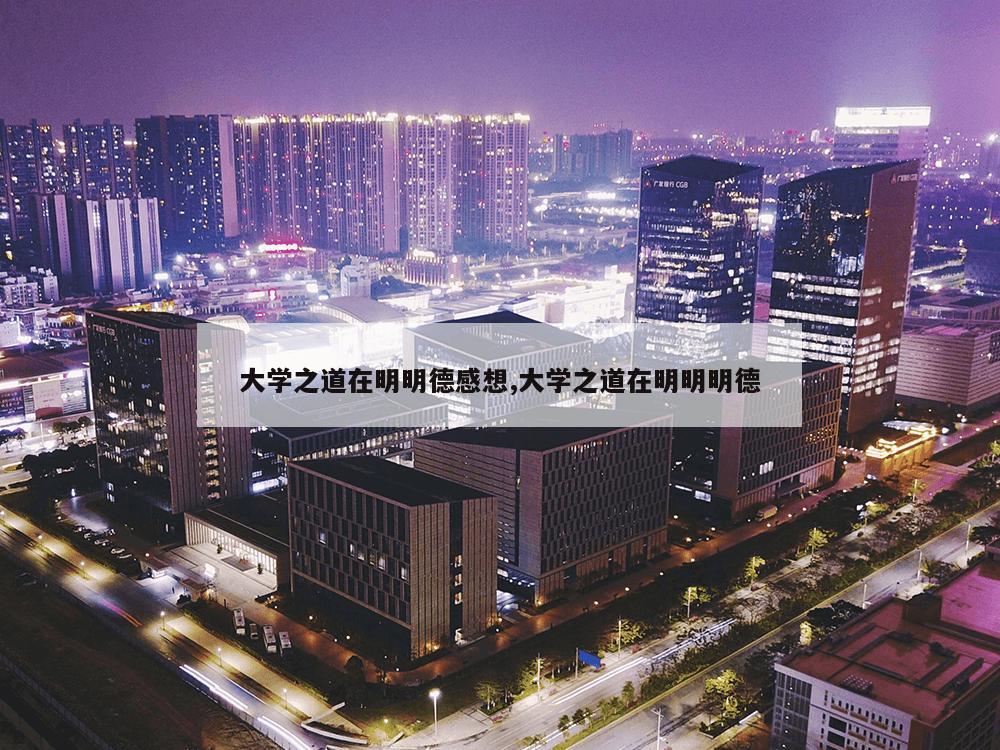 大学之道在明明德感想,大学之道在明明明德